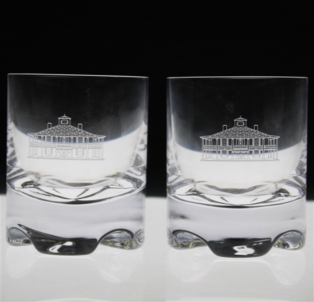 Pair of Augusta National Golf Club Clubhouse Rocks Glasses