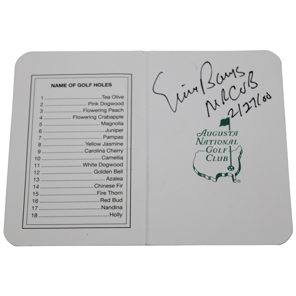 Mr. Cub Ernie Banks Signed Augusta National Golf Club Scorecard JSA ALOA