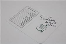 Mr. Cub' Ernie Banks Signed Augusta National Golf Club Scorecard JSA ALOA
