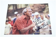 Palmer, Nicklaus & Player 'Big 3' Signed 8x10 Photo with Two (2) Personalized JSA ALOA