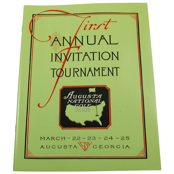 1934 Annual Invitation Tournament (First Masters) Reproduction Program