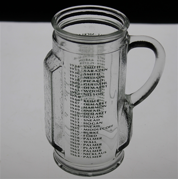 Masters Champions Commemorative Golf Bag Themed Drinking Glass - 1934-1992