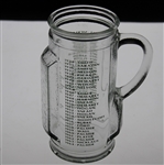 Masters Champions Commemorative Golf Bag Themed Drinking Glass - 1934-1992