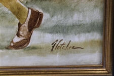 Original Oil on Linen Walter Hagen 'The Haig' Painting by Artist Robert Fletcher - Framed