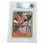 Jack Nicklaus Signed 1981 Donruss Card Beckett Slabbed #00012169059