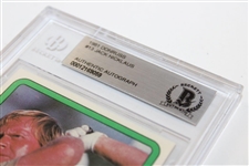 Jack Nicklaus Signed 1981 Donruss Card Beckett Slabbed #00012169059
