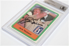 Jack Nicklaus Signed 1981 Donruss Card Beckett Slabbed #00012169059