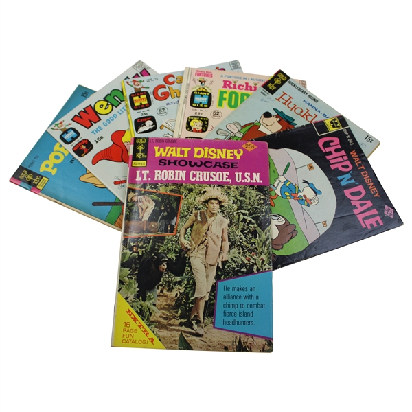 Lot of Seven (7) 1970s Comics Including Walt Disney Showcase
