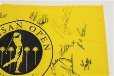 Tiger Woods and 26 Others Signed Nissan Open Flag JSA ALOA