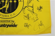 Tiger Woods and 26 Others Signed Nissan Open Flag JSA ALOA