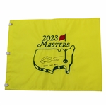 Low Amateur Sam Bennett Signed 2023 Masters Embroidered Flag JSA ALOA