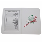 Champion Jon Rahm Signed Augusta National GC Scorecard - Signed in Red JSA ALOA