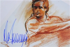 President Donald Trump & LeRoy Neiman Signed Neiman/Trump Drawing PSA #AJ06034