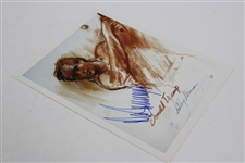 President Donald Trump & LeRoy Neiman Signed Neiman/Trump Drawing PSA #AJ06034