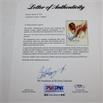 President Donald Trump & LeRoy Neiman Signed Neiman/Trump Drawing PSA #AJ06034