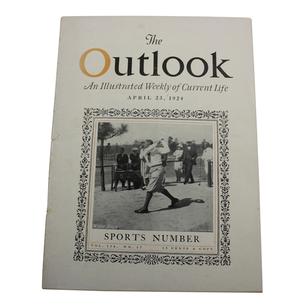 1924 The Outlook Magazine with Walter Hagen on Cover