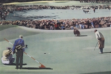 1945 Esquire, Inc. Bobby Jones Putting in 1929 US Open by Fawcett