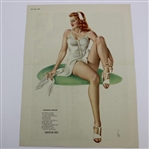 1945 Esquire, Inc. Bobby Jones Putting in 1929 US Open by Fawcett