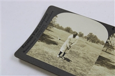 Bobby Jones 'Addressing the Ball for a Mashie Pitch' Keystone Stereoscope Photo