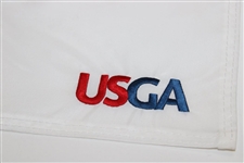 Jon Rahm Signed 2021 US Open At Torrey Pines Embroidered Flag JSA ALOA