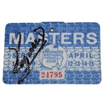Fuzzy Zoeller Signed 1979 Masters Tournament SERIES Badge #24795 JSA ALOA