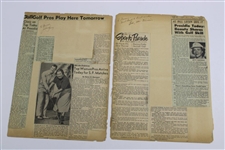 Lot Of LPGA Players Signed News Articles And Photos JSA ALOA