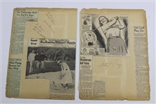 Lot Of LPGA Players Signed News Articles And Photos JSA ALOA