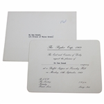 Invitation To Captain Sam Snead For The 1969 Ryder Cup Buffet Supper