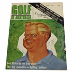 Golf In Australia Magazine Signed By Cover Artist Tony Rafty Addressed to Sam Snead