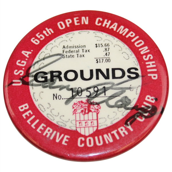 Gary Player Signed USGA 65th Open Championship Badge PSA #AE91291