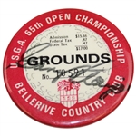 Gary Player Signed USGA 65th Open Championship Badge PSA #AE91291
