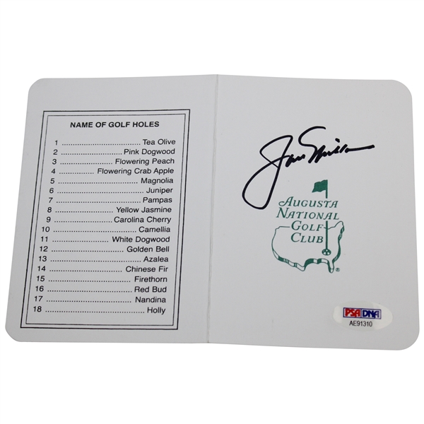Jack Nicklaus Signed Augusta National Scorecard PSA #AE91310