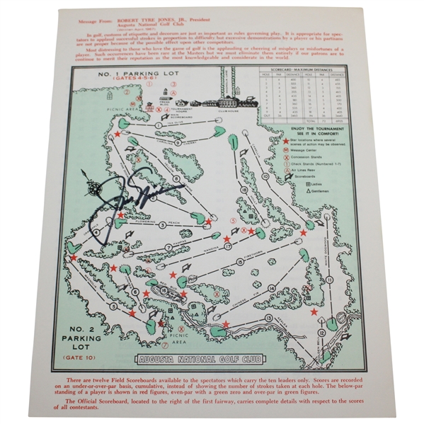 Jack Nicklaus Signed 1986 Masters Saturday Pairing Sheet PSA FULL #AD04069