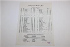 Jack Nicklaus Signed 1986 Masters Saturday Pairing Sheet PSA FULL #AD04069