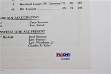 Jack Nicklaus Signed 1986 Masters Saturday Pairing Sheet PSA FULL #AD04069