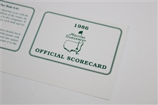 1986 Masters Tournament Official Scorecard
