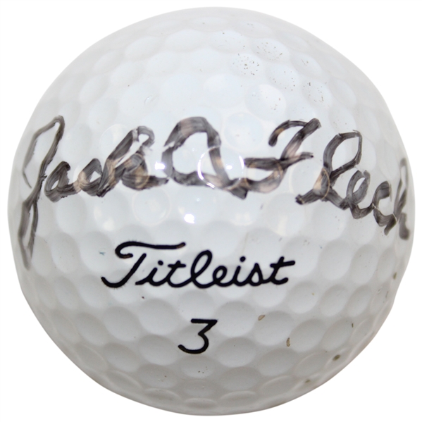 Jack Fleck Signed Titleist 3 Logo Golf Ball JSA ALOA