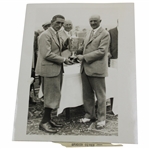 Tommy Armour Holding The National Open Golf Championship Trophy 1927 Wire Photo