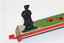 Vintage Lithographed Golf Game From West Germany.  Golfer Hitting The Ball.
