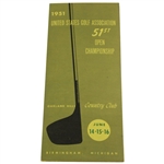 Ben Hogan Signed 1951 US Open at Oakland Hills CC Program w/Pairing Sheet JSA ALOA