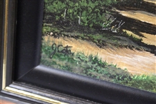 Original Pine Valley 18th Hole Painting on Canvas Signed by Artist James Cota - Framed