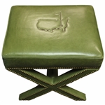 Augusta National GC Berckmans Place Masters Ltd Ed Emerald Leather Ottoman