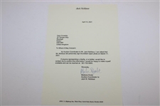 Jack Nicklaus Signed B&W Photo at The 1966 Open at Muirfield w/Letter - JSA ALOA