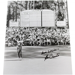 Ben Crenshaw with Masters Scoreboard Signed 8x10 B&W Photo JSA ALOA