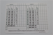 Sam Snead Signed Augusta National Golf Club Scorecard JSA ALOA