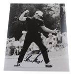 Gary Player Signed 1965 US Open Grand Slam Celebration Black & White 8x10 Photo JSA ALOA