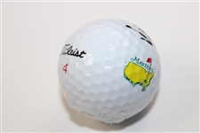 Vijay Singh Signed Titleist Masters Logo Golf Ball JSA ALOA
