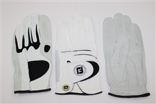 Big 3' Palmer, Nicklaus & Player Signed LH White Golf Gloves JSA ALOA