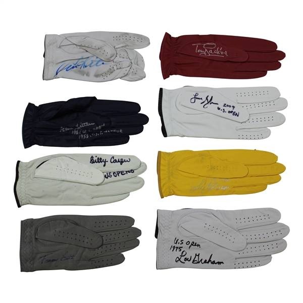 Jacklin, Graham, Casper & Five (5) other US Open Champions Signed Golf Gloves JSA ALOA