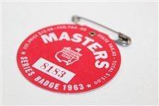 1963 Masters Tournament SERIES Badge #8183 - Jack Nicklaus Winner